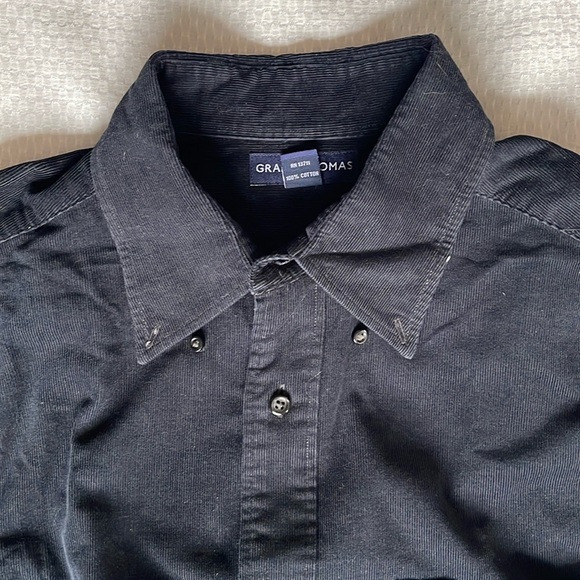 Grant Thomas Corduroy Button Down Shirt Medium - Picture 3 of 5
